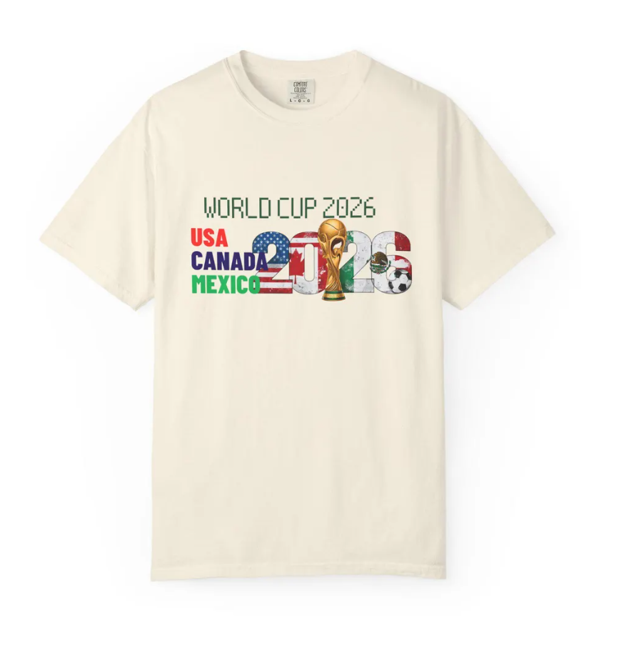 World Cup 2026 Host Cities Soccer Tee USA Canada Mexico T-Shirt