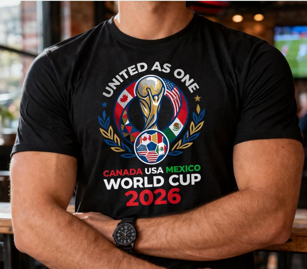 World Cup 2026 T Shirt, FIFA Soccer Sweatshirt, USA Canada Mexico Fan Apparel