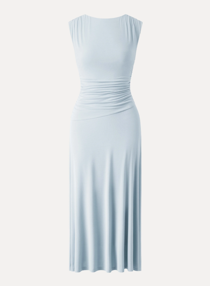 Breezy Cooling Side Ruched Maxi Dress