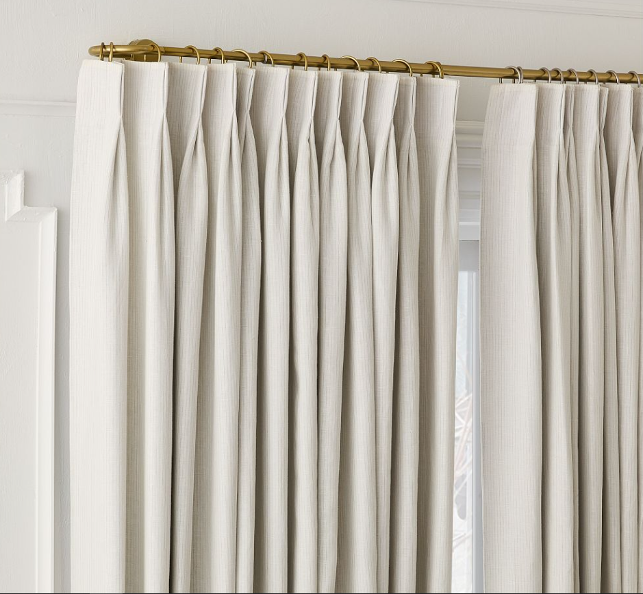Pleated European Flax Linen Blackout Curtain
