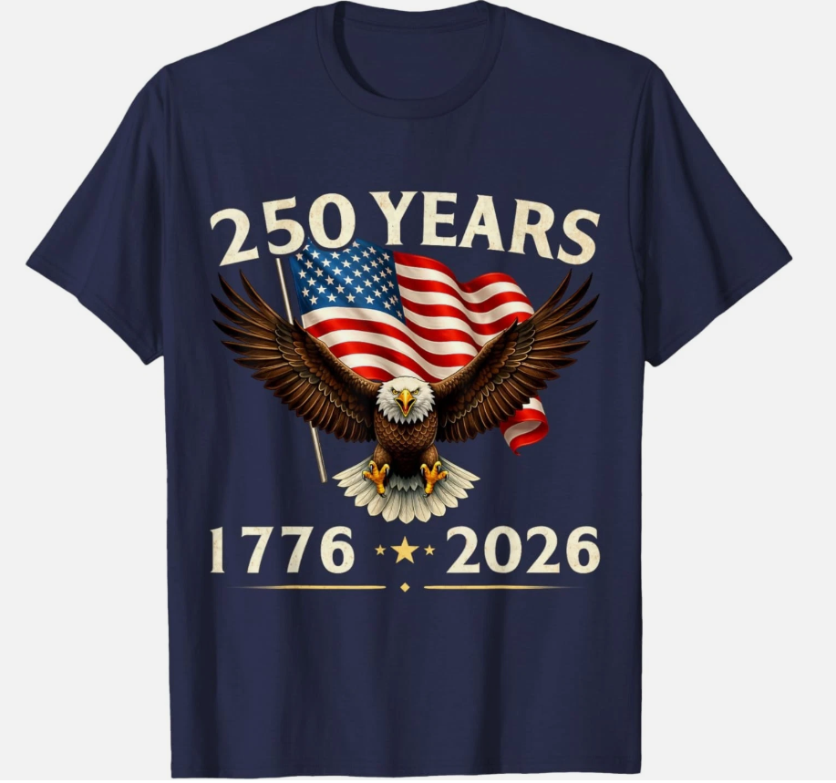 250 Anniversary USA Patriotic Eagle 250th 4th of July 2026 T-Shirt