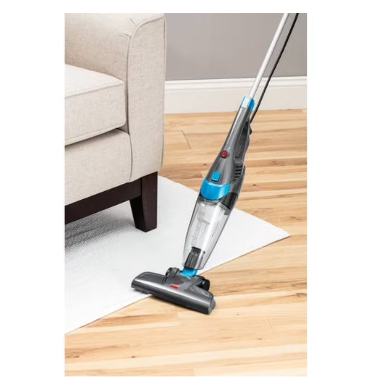 BISSELL 3-in-1, Corded, Stick Vacuum, Carpet, Area Rugs, Hardfloor, Upholstery, Removable Hand Vac, Lightweight, Easy Empty, 2030, Blue & Gray