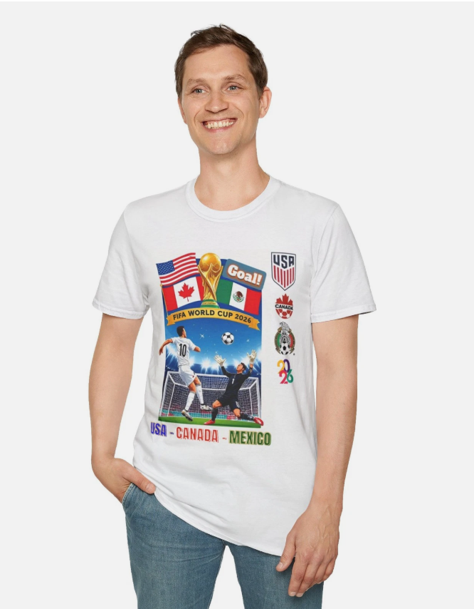World Cup 2026 T shirt, Soccer FIFA Tee, United States, Canada, Mexico