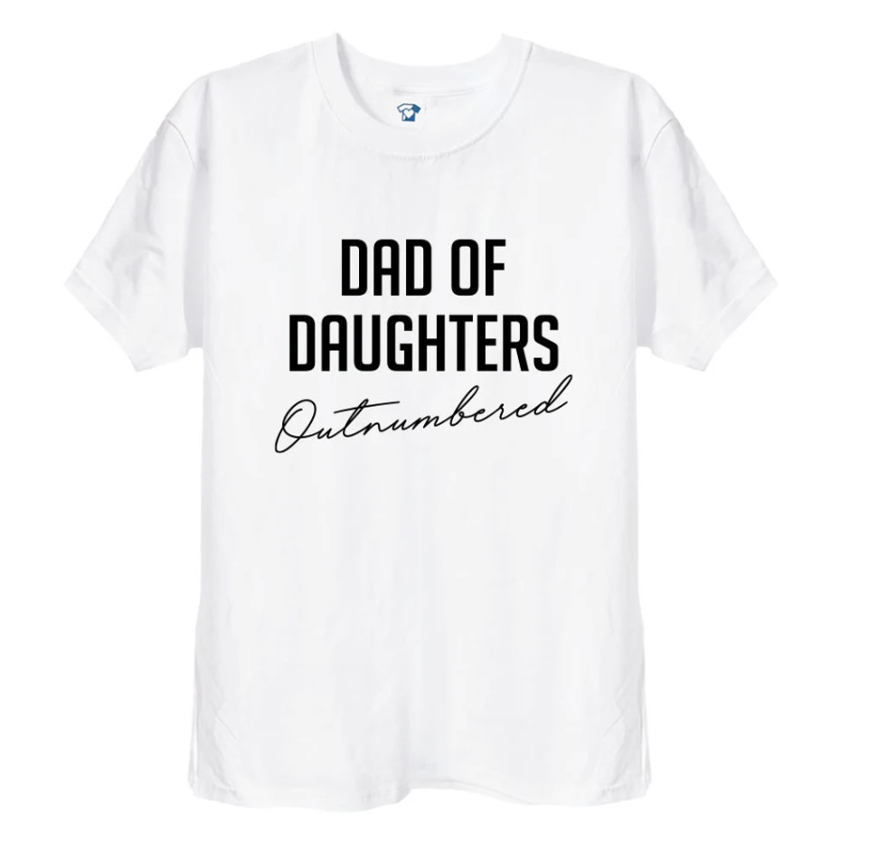 Funny Dad of Daughters T-Shirt, Cool Fathers Day Gift Idea, Outnumbered Best Daddy Papa Ever Lockdown Funny Card Present Inspiration, 547