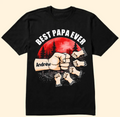 Father’s Day Gift – Best Papa Ever Fistbump Personalized Shirt, Matching Father Child Outfit, Custom Family Tee
