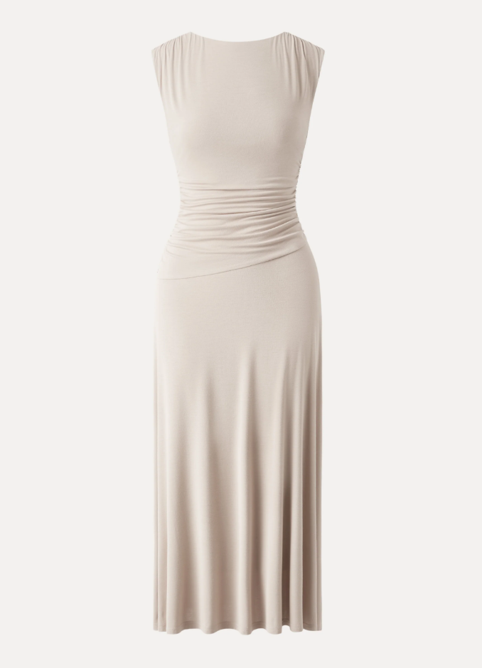 Breezy Cooling Side Ruched Maxi Dress