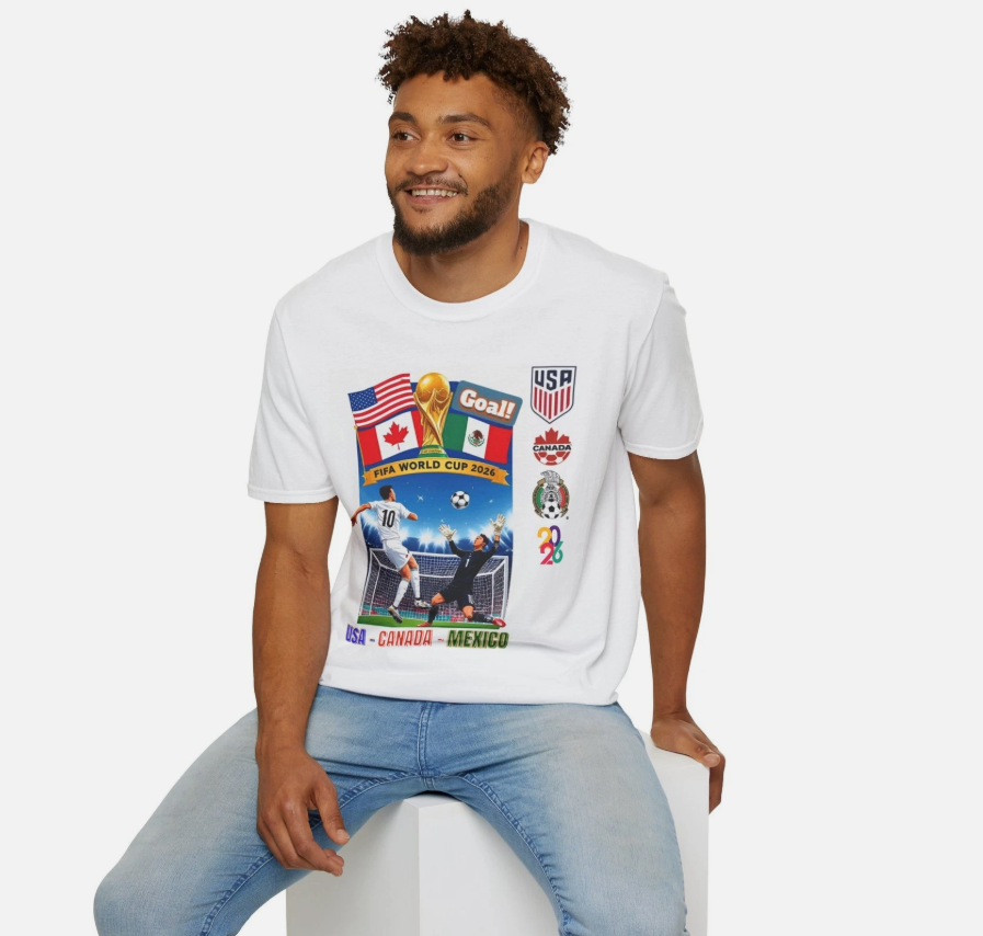 World Cup 2026 T shirt, Soccer FIFA Tee, United States, Canada, Mexico