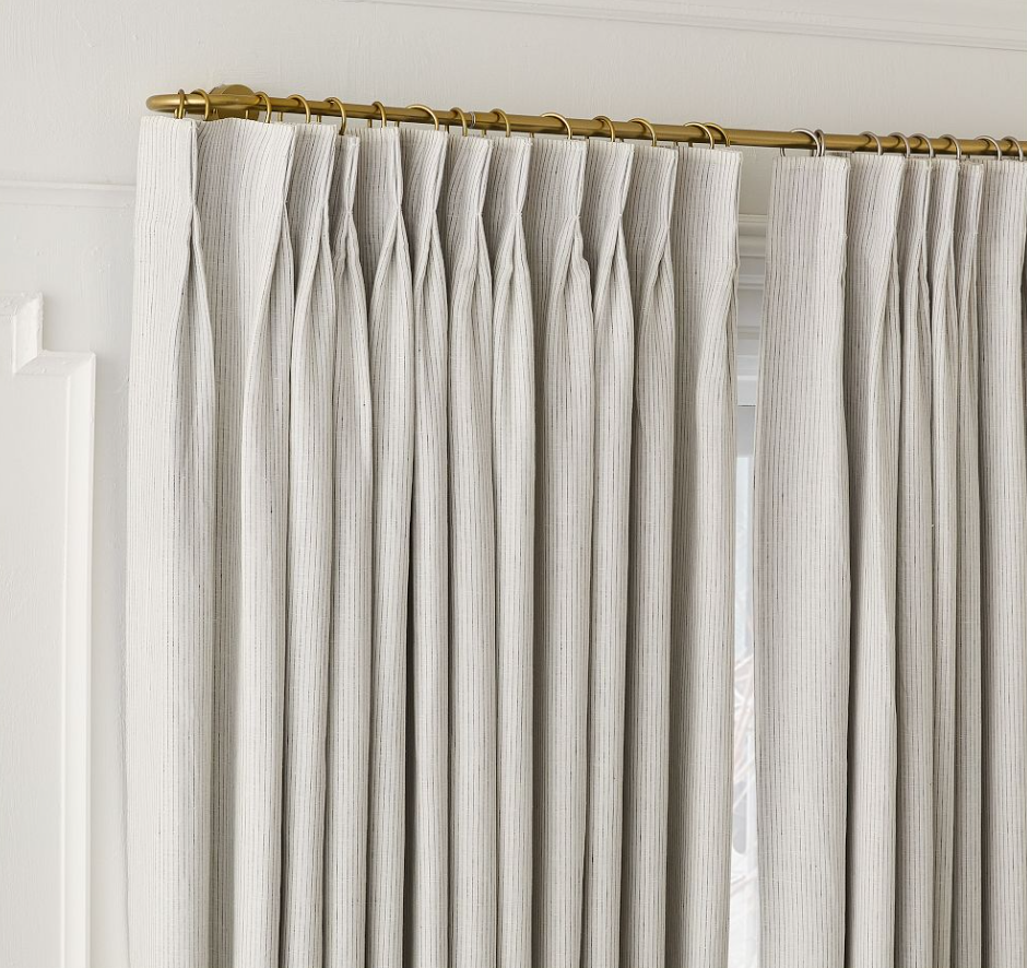 Pleated European Flax Linen Blackout Curtain