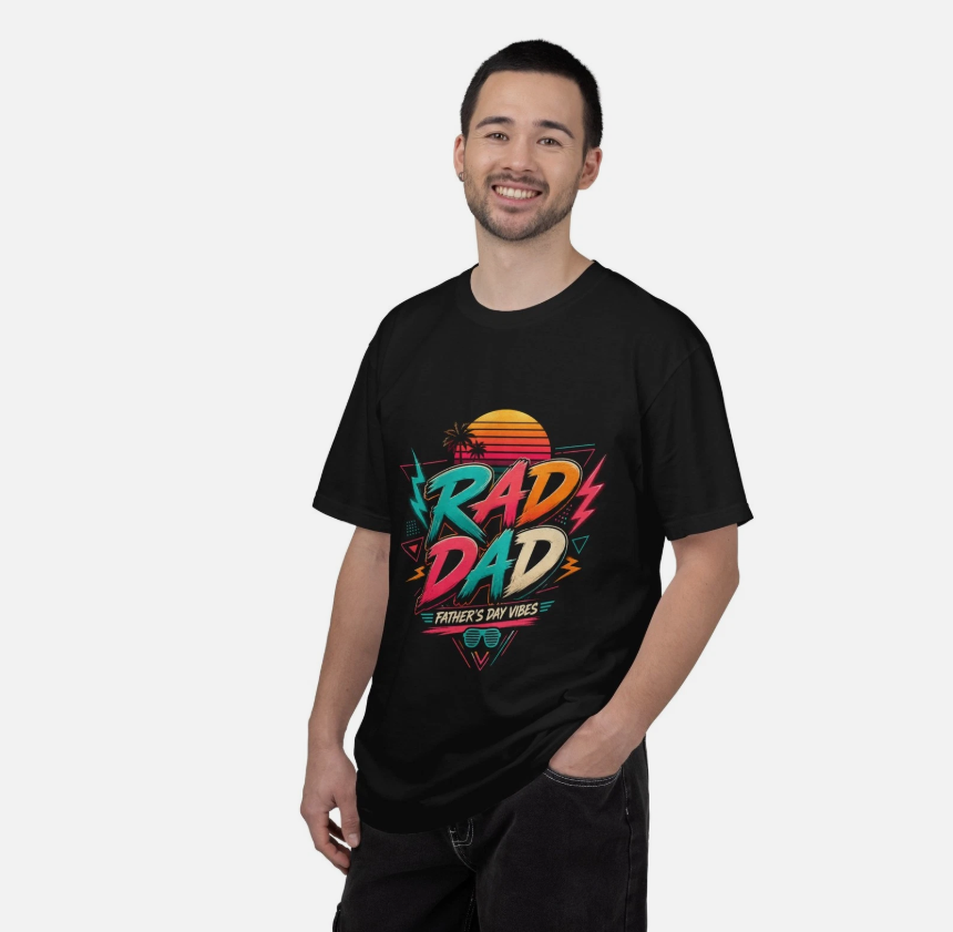 Rad Dad retro sunset design T-shirt Father's Day vibes Father’s day t shirt