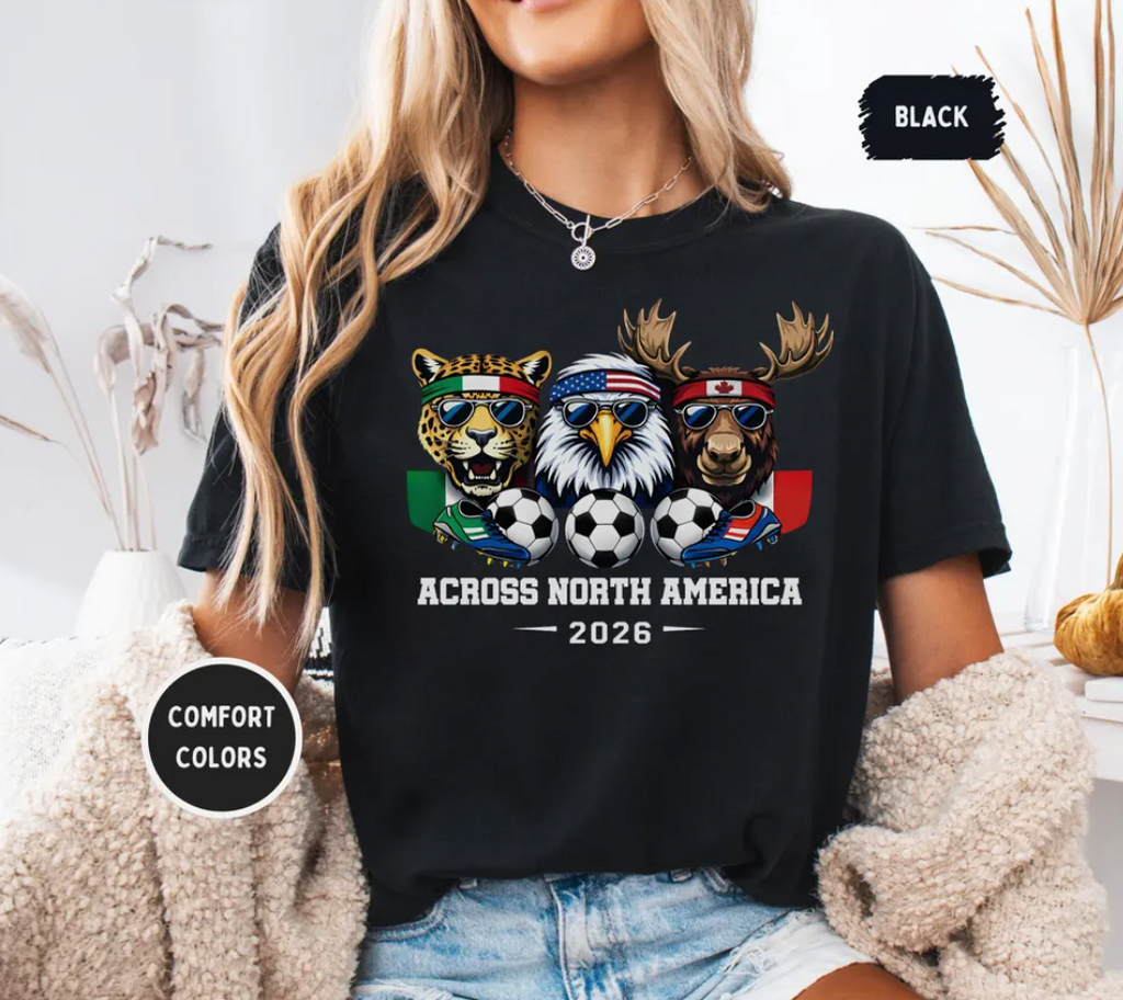 2026 Soccer Mascots Shirt | World Football Fan Tee | MX US CA Vintage Graphic | Cup Soccer Lover Gift