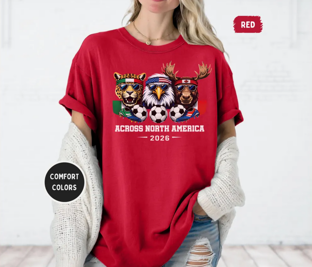 2026 Soccer Mascots Shirt | World Football Fan Tee | MX US CA Vintage Graphic | Cup Soccer Lover Gift