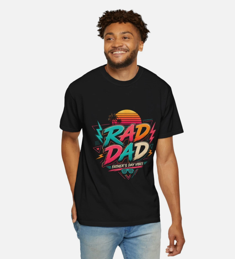 Rad Dad retro sunset design T-shirt Father's Day vibes Father’s day t shirt