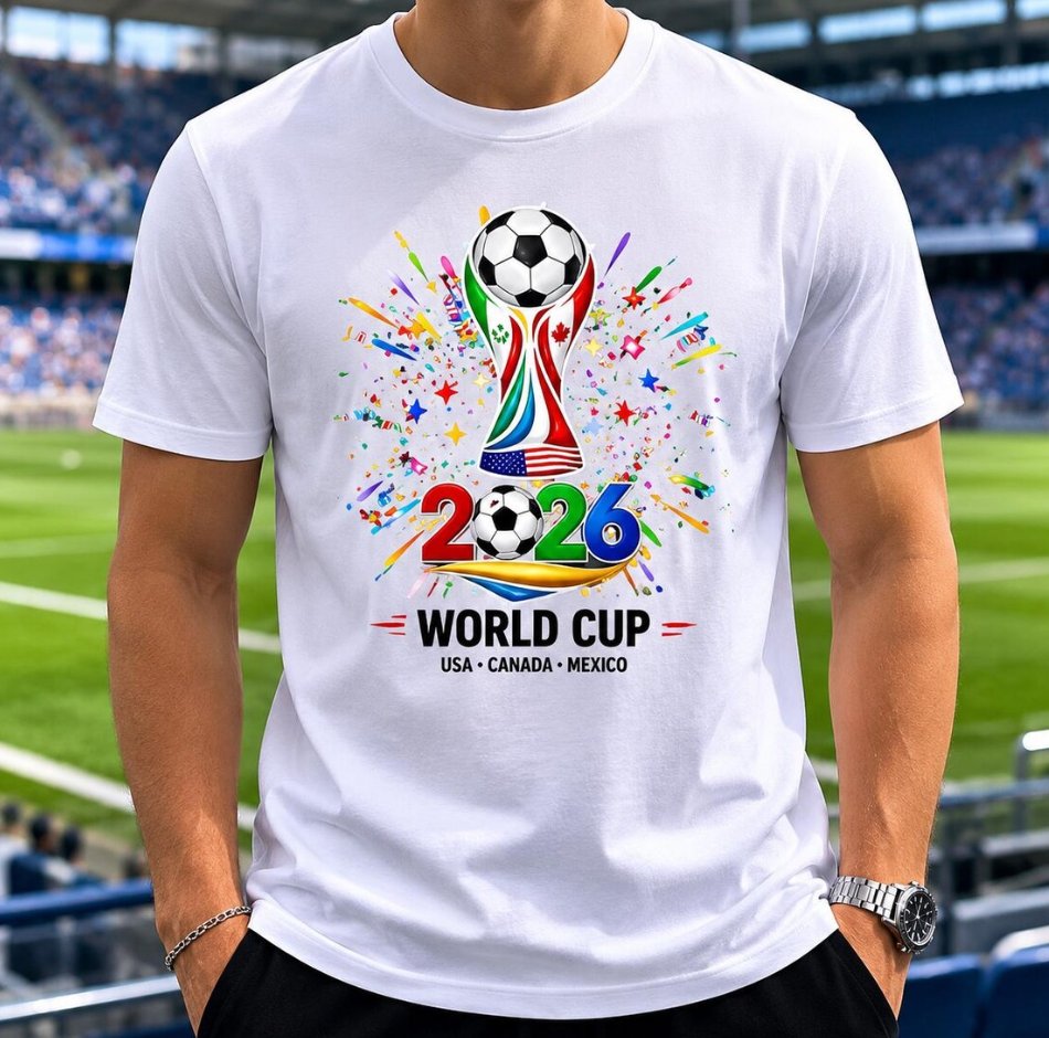 Soccer Trophy 2026 Shirt, World Cup Fan Tee, USA Canada Mexico Football Shirt, Soccer Lover Gift, Game Day Outfit, Sports Tee