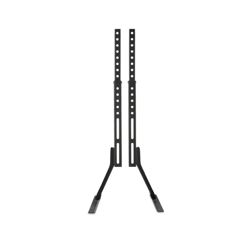 onn Tabletop TV Stand for 37" to 70" TVs, Holds up to 110 lbs, Black- Metal Legs for Tabletop