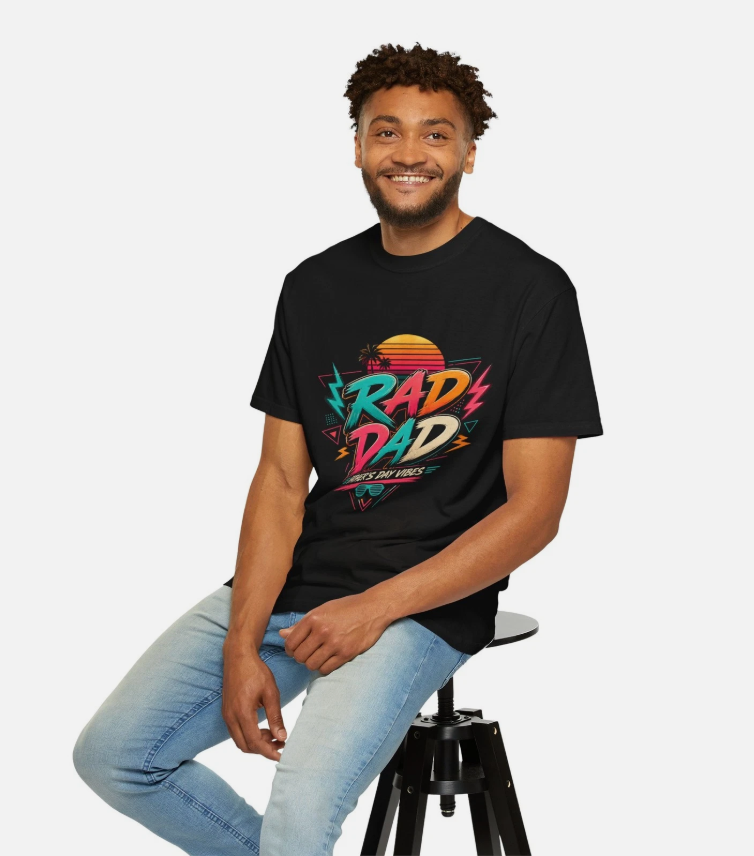 Rad Dad retro sunset design T-shirt Father's Day vibes Father’s day t shirt