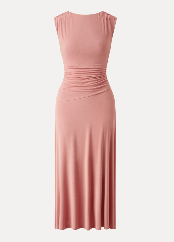 Breezy Cooling Side Ruched Maxi Dress