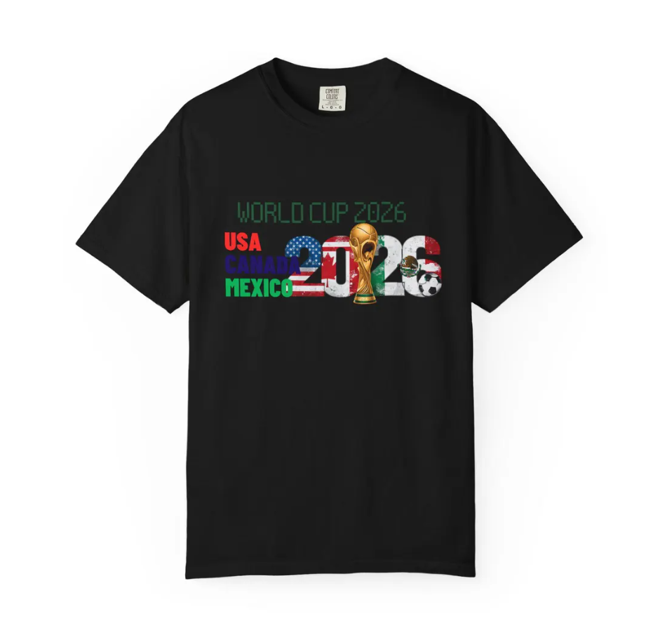 World Cup 2026 Host Cities Soccer Tee USA Canada Mexico T-Shirt