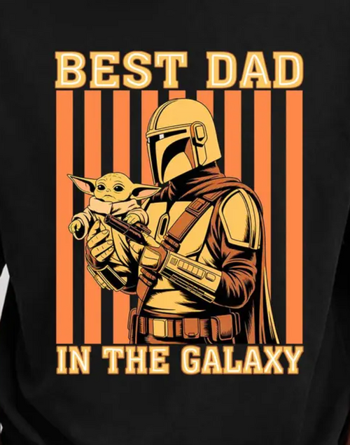 Best Dad in the Galaxy PNG – Vintage Cartoon Dad Sublimation Design, Funny Dad Jokes PNG for Father’s Day Gifts