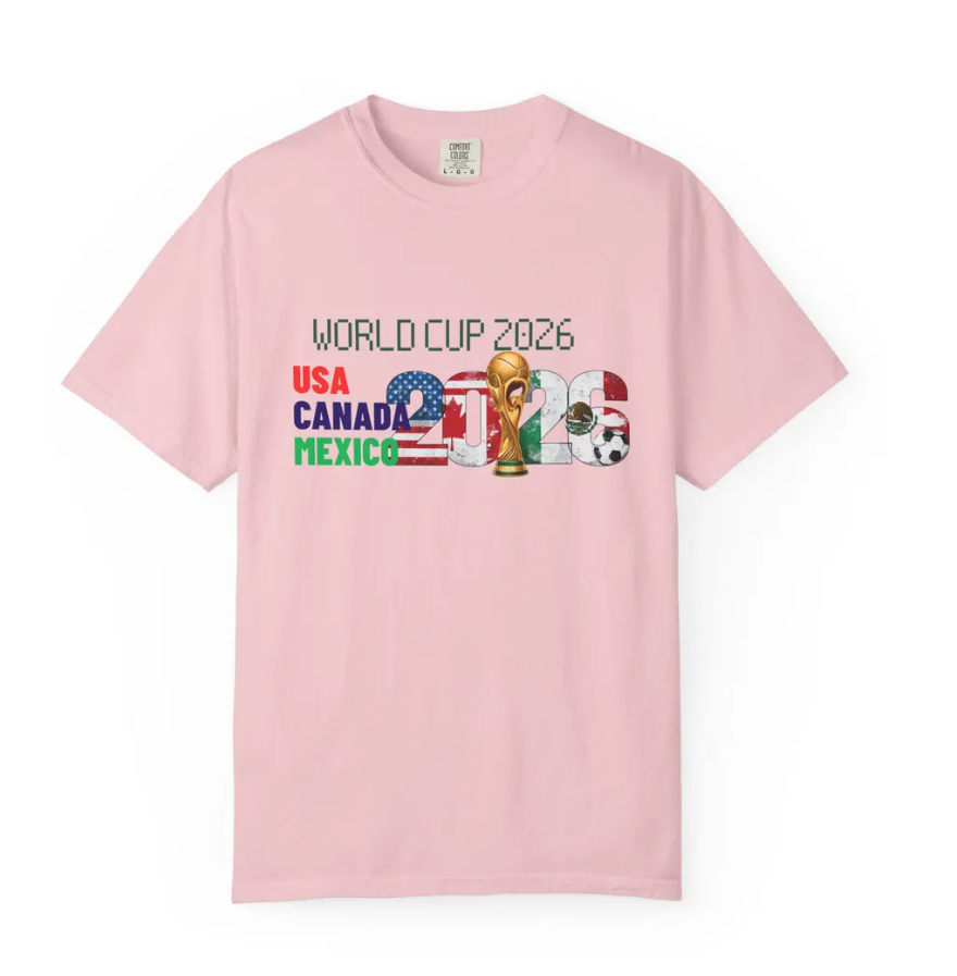 World Cup 2026 Host Cities Soccer Tee USA Canada Mexico T-Shirt