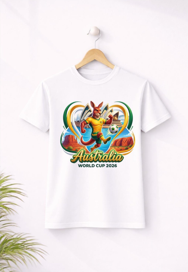 Australia Soccer Shirt 2026,Australian Football Fan T-Shirt,Kangaroo Soccer Tee,Australia World Cup Shirt,Aussie Fan Gift,Soccer Graphic Tee