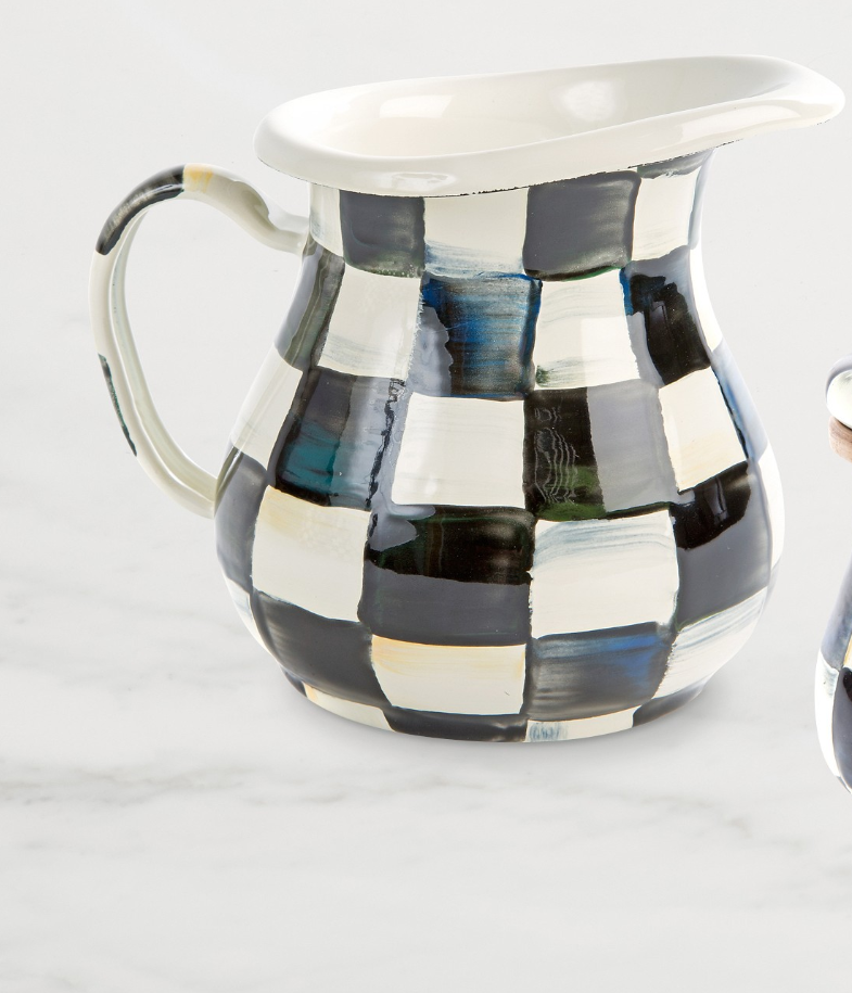 Mackenzie-Childs Courtly Check Creamer & Sugar Bowl Set