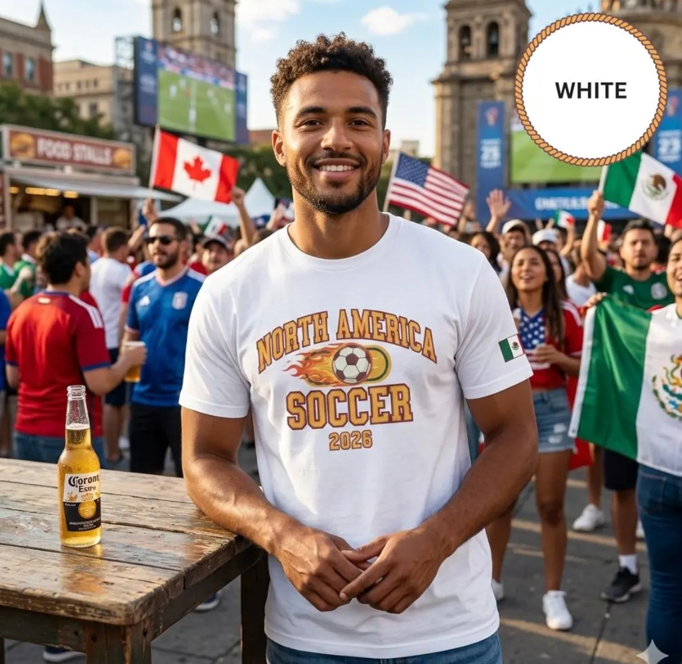 North America Soccer 2026 T-Shirt | USA Canada Mexico World Cup Fan Shirt | Futbol Game Day Tee | Travel Host City Apparel Gift