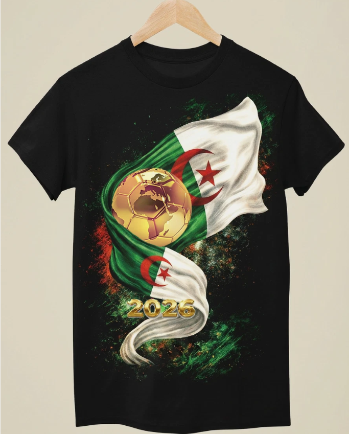 WC 2026 INSPIRED Cool Unisex Black T-Shirt - Algeria