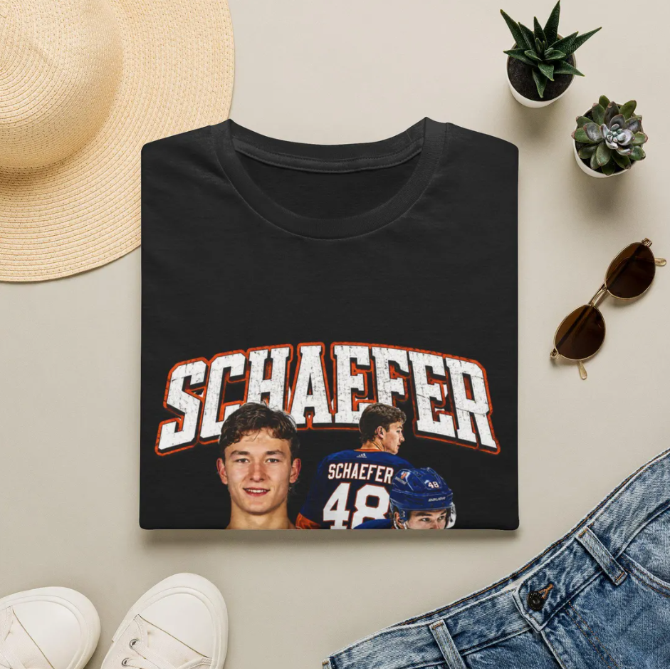 Matthew Schaefer Hockey Players T-Shirt Vintage Sports Portrait Tee, Isle 48