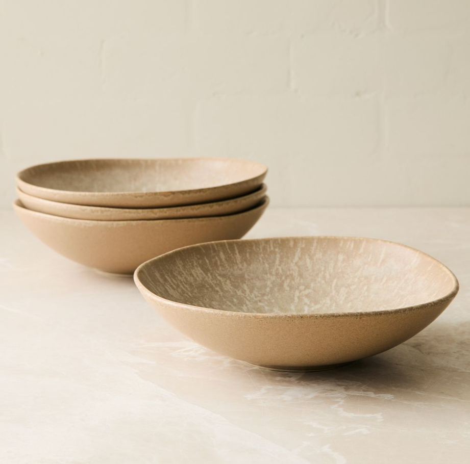 Oyku Stoneware Pasta Bowl Sets