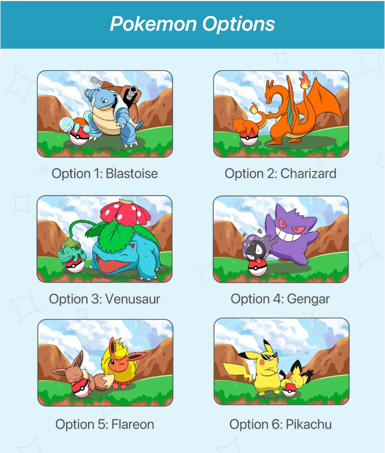 Father's Day Pokemon Card, Father's Day Gifts Custom, Card with 6 Pokemon Design Options, Gift for Dad, Gift for Pokemon Fans
