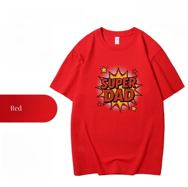 Funny Super Dad Graphic Tee – Retro Comic Style Father’s Day Shirt