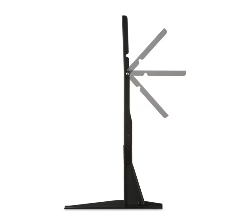 onn Tabletop TV Stand for 37" to 70" TVs, Holds up to 110 lbs, Black- Metal Legs for Tabletop
