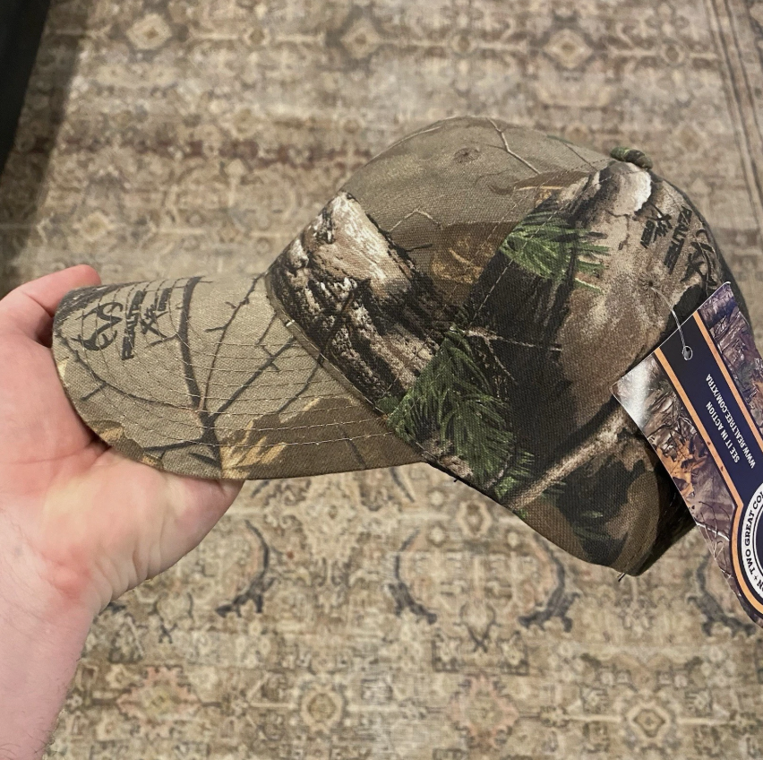 Real Tree Men's Camo Adjustable Hat Cap Blank Logos Hunting Outdoors New w/Tags
