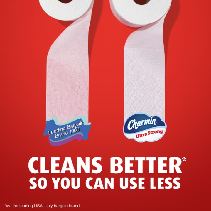 Charmin Ultra Strong Toilet Paper 18 Mega XL Rolls, 330 Sheets Per Roll