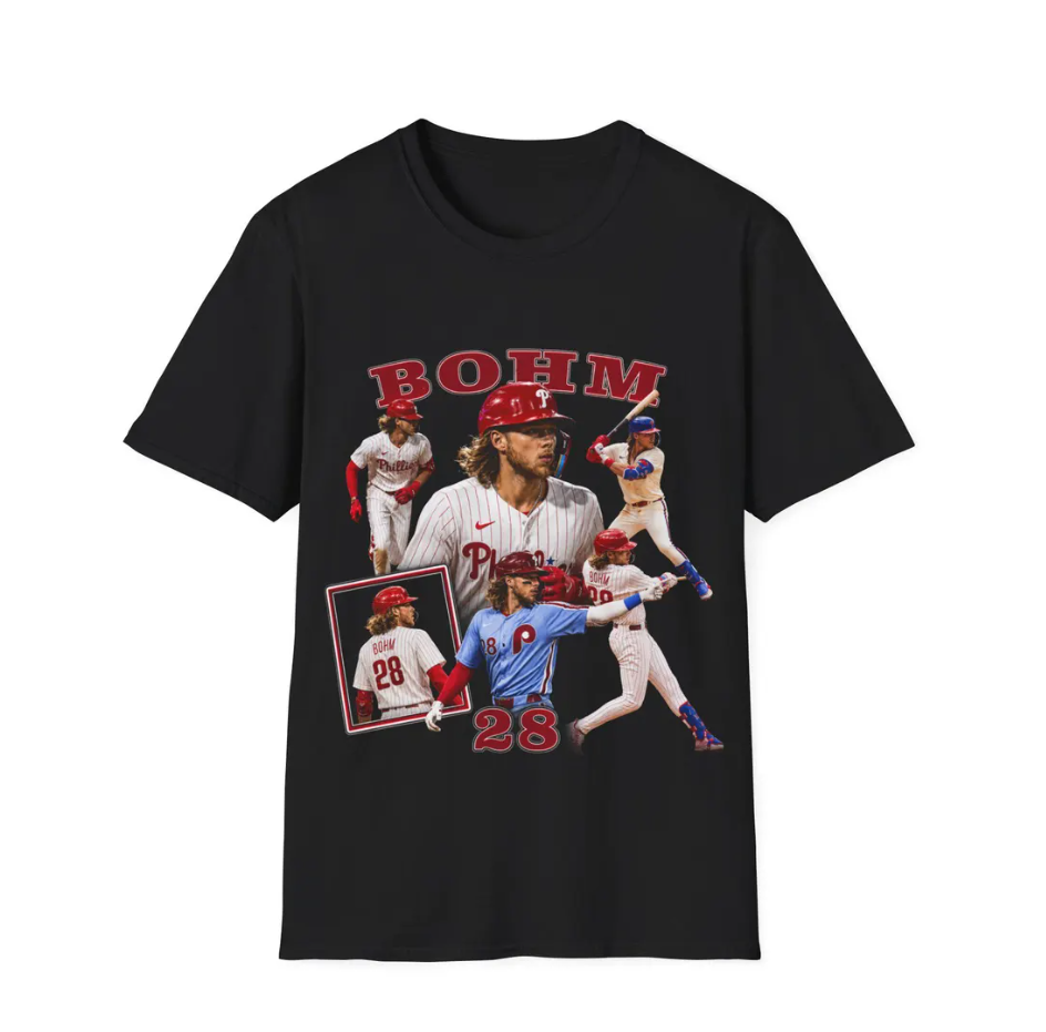 Alec Bohm baseball collage T-Shirt Player portrait sports tee
