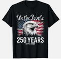 Vintage 250 Years 1776-2026 250th Birthday Eagle 4th July T-Shirt