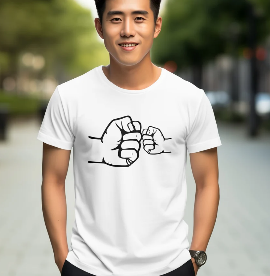 Father and Son Matching Fist Bump T-Shirt – Father’s Day Gift, Dad and Kid Matching Family Outfit