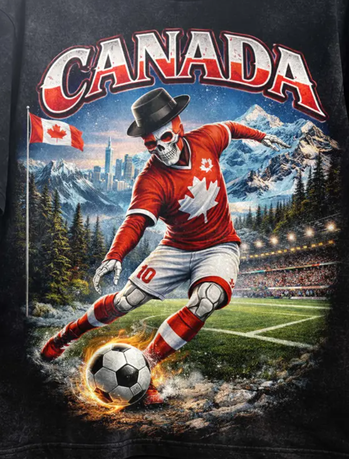FIFA World Cup 2026 Canada Shirt, Canada Soccer Graphic Tee, Vintage Football T-Shirt, Canadian Fan Gift, Streetwear Soccer Tee.