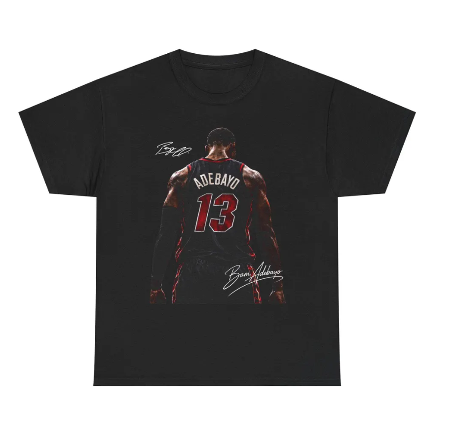 Bam Adebayo Miami T Shirt Autograph Edition Graphic Tee 83 Points!