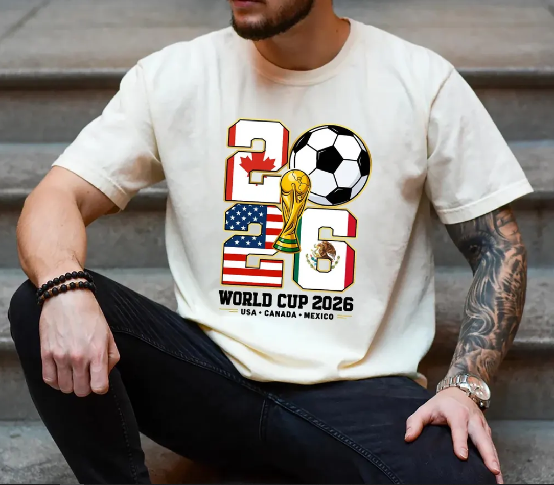World Cup 2026 Soccer Host Cities T-Shirt: USA, Canada, Mexico Soccer Fan Tee