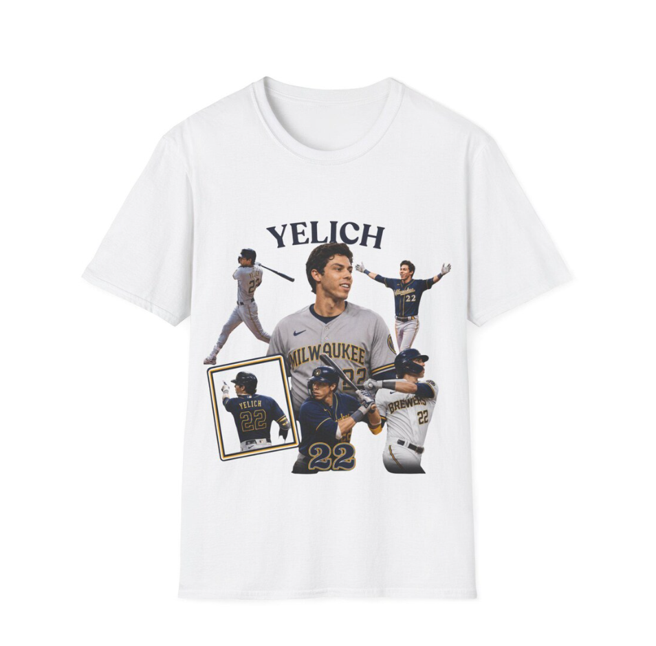 Christian Yelich Collage T-Shirt Baseball Player Fan Tee