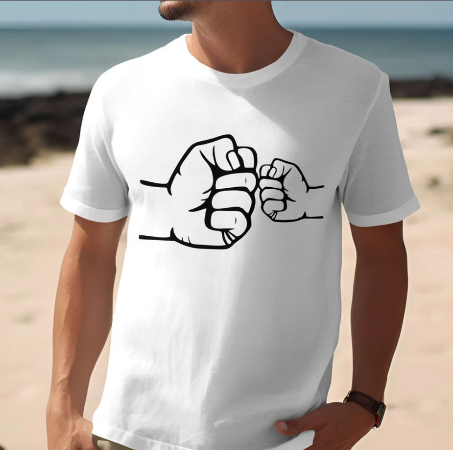 Father and Son Matching Fist Bump T-Shirt – Father’s Day Gift, Dad and Kid Matching Family Outfit