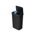 Mainstays Kitchen Automatic Trash Can, 13.2 Gallon Plastic Motion Sensor Garbage Bin, Black