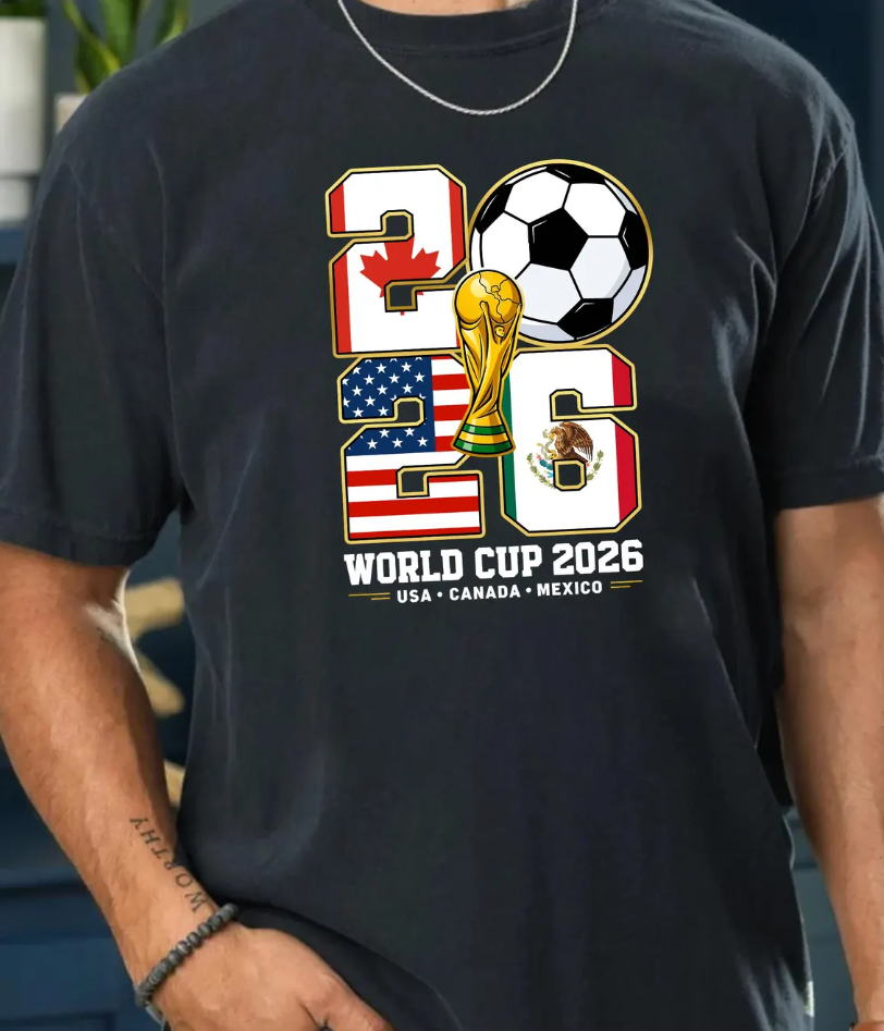 World Cup 2026 Soccer Host Cities T-Shirt: USA, Canada, Mexico Soccer Fan Tee