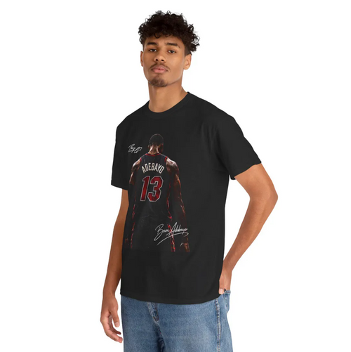 Bam Adebayo Miami T Shirt Autograph Edition Graphic Tee 83 Points!
