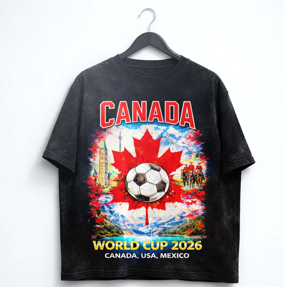 Canada World Cup 2026 Shirt Soccer Fan Tee Maple Leaf Football Shirt Canada USA Mexico Game Day Outfit Unisex Gift