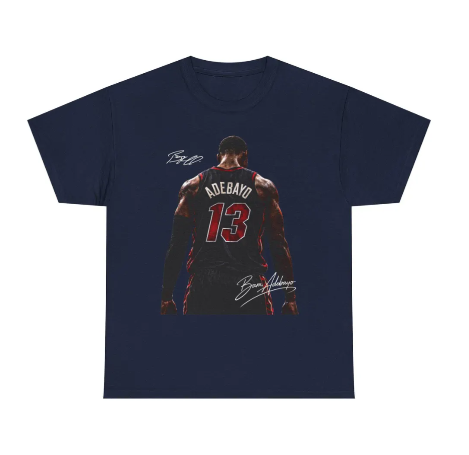 Bam Adebayo Miami T Shirt Autograph Edition Graphic Tee 83 Points!