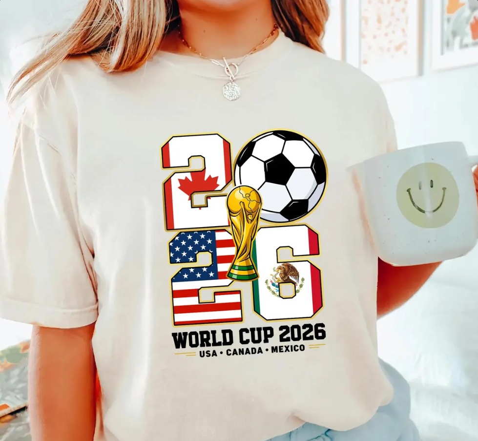 World Cup 2026 Soccer Host Cities T-Shirt: USA, Canada, Mexico Soccer Fan Tee