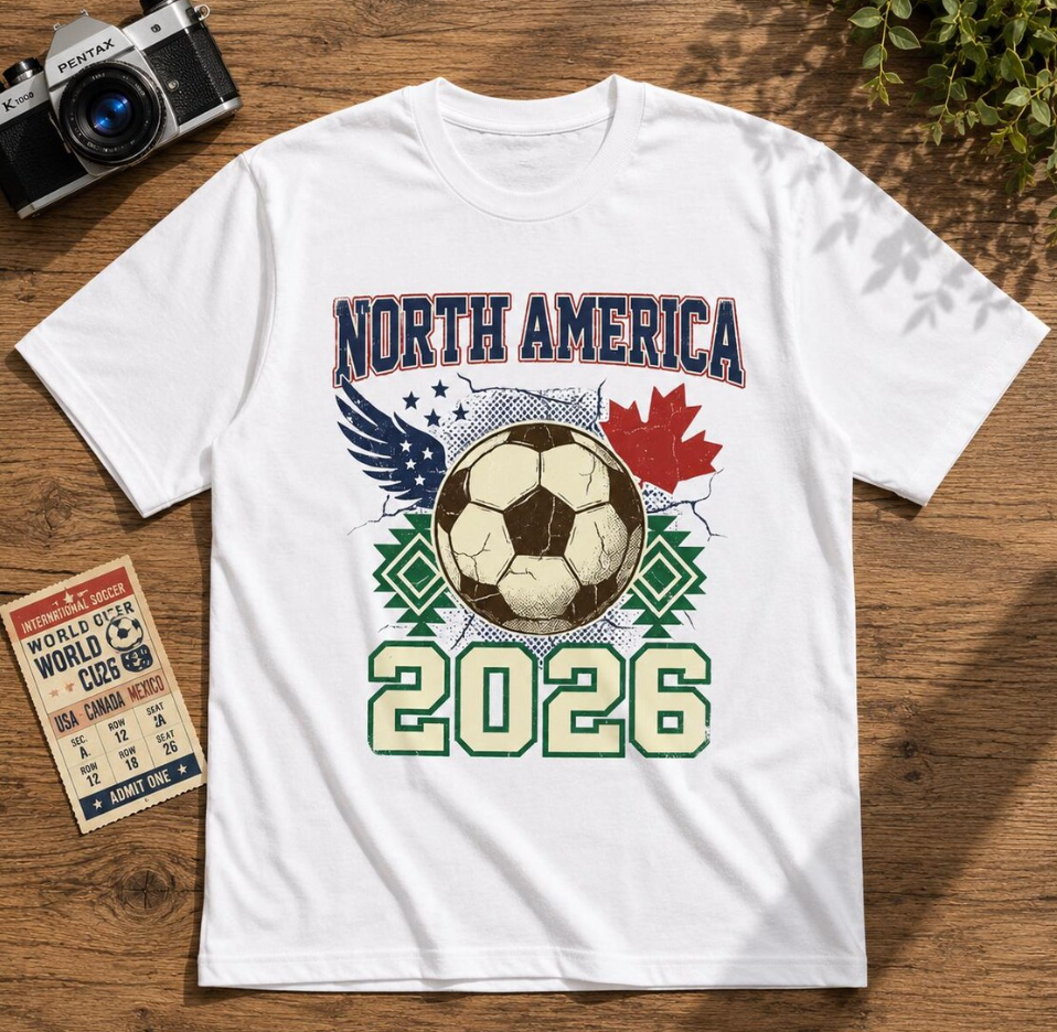 North America 2026 Shirt, Soccer Fan Tee, USA Canada Mexico Shirt, Football Lover Gift, 2026 Soccer Shirt, Game Day Shirt, Sports Fan Tee