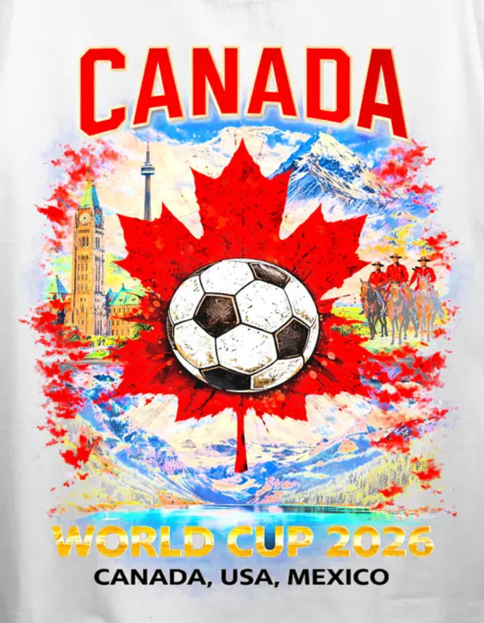 Canada World Cup 2026 Shirt Soccer Fan Tee Maple Leaf Football Shirt Canada USA Mexico Game Day Outfit Unisex Gift